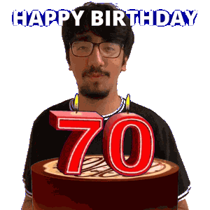 70 Years Old Sticker