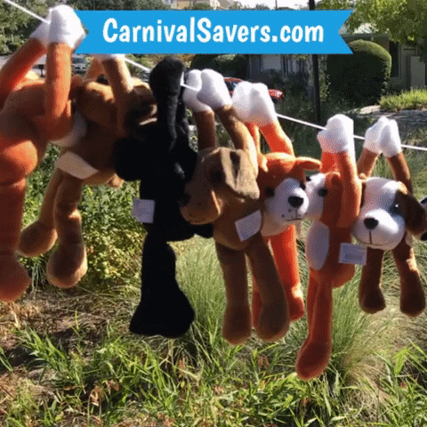 CarnivalSavers dogs plush carnival savers stuffed animals GIF