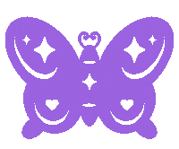 Purple Butterfly Fly Sticker by Bel Diniz