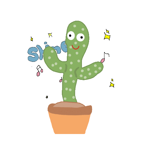 Dancing Cactus Sticker