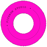 Picaronstudio pink branding donut webdesign Sticker