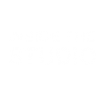 inside the studio Sticker by Saatchi Art