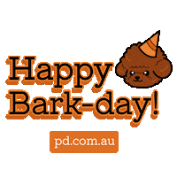 PdAu transparency happybarkday pdpets pdpet Sticker