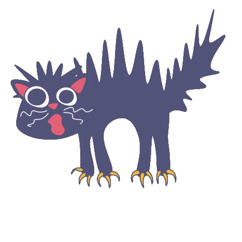 Black Cat Sticker by CleverCodeLab