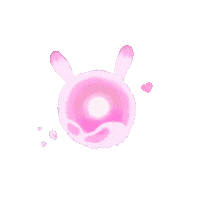 banhbells love heart pink bunny Sticker
