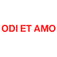 GraficaOdietamo odietamo odi et amo odi et amo logo odietamo logo Sticker