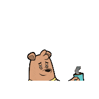 Sleepy Caffeine Sticker by Meme World of Max Bear