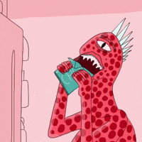 monster eating GIF by Meditative Raisin