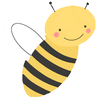 hollypixels yellow bee honey buzz Sticker