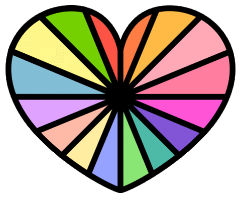 mokaroka giphyupload love heart rainbow Sticker