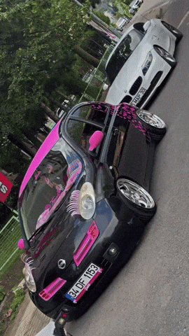 Benyagmur pink car barbie nissan GIF