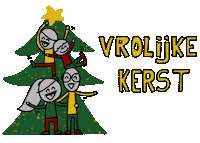 Vrolijk Kerstfeest Sticker by Minka Comics
