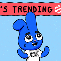 Basedbunny happy trending bunny coinbase GIF