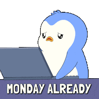 Tired Work Sticker by Pudgy Penguins