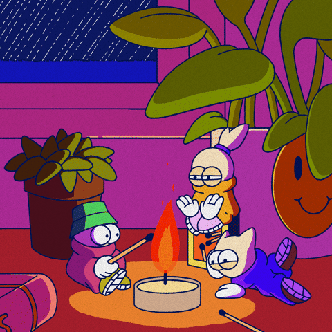 Globkins giphyupload vibes cozy candles GIF