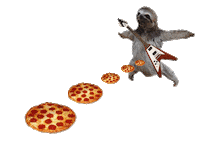 Pizza Guitar Sticker by audreyobscura