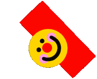 yourbuddymeg smiley clown meg lewis yourbuddymeg Sticker