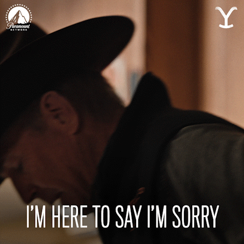 Sorry Paramount Network GIF by Yellowstone