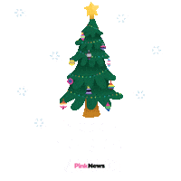 Christmas Tree Sticker by PinkNews
