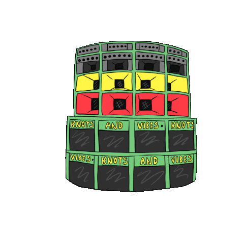 Reggae Jamaica Sticker by Knots & Vibes