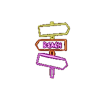 hautestockco summer beach 90s neon Sticker