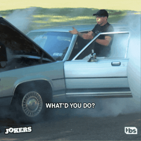 Car Trouble GIF by TBS Impractical Jokers
