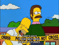 Do Not Cross Season 6 GIF by The Simpsons