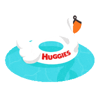 Huggies_korea summer baby family pool Sticker