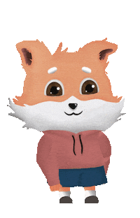 Surprised Fox Sticker by Spark Studio