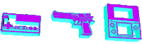 gun STICKER by AnimatedText