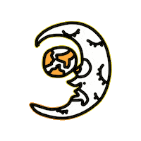 Luna Terra Sticker by Dan Flow Art