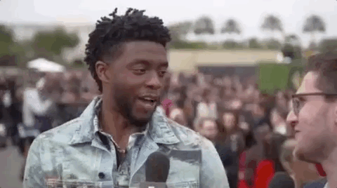 how am i even here chadwick boseman GIF by MTV Movie & TV Awards