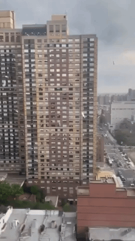 'Scary Scene': Debris Flies From Building in New York's Upper East Side During Severe Thunderstorm