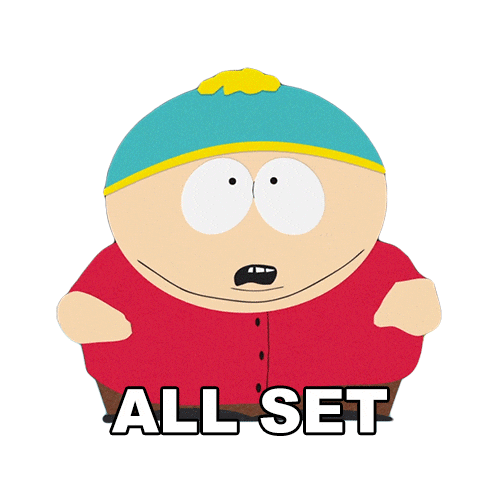 Eric Cartman All Set Sticker by South Park