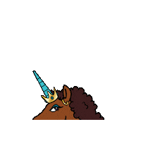 Unicorns Blackunicorn Sticker by Afro Unicorn