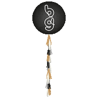 Black Balloon Giantballoon Sticker by Bubblegum Balloons