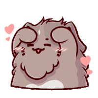 budjifriends heart cats blush toto Sticker