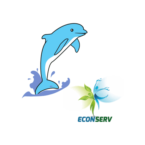 econserv giphygifmaker dolphin golfinho labvet Sticker