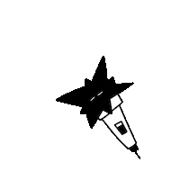 Mic Talk Sticker by Bang Bang Zine