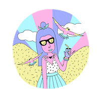 Emilse_ilustra girl woman color power Sticker