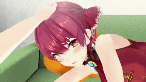 Head Pat Blush GIF