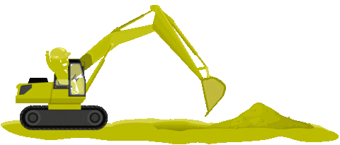 Builder Excavator Sticker by hspsoftware