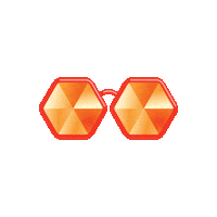 Orange Glitter Sticker by Gushers