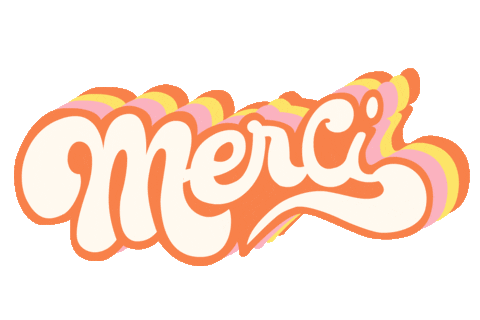 Thanks Thank You Sticker by Aurelie Magnan