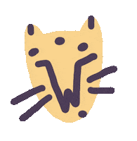 Cat Cheetah Sticker by Sara Maese