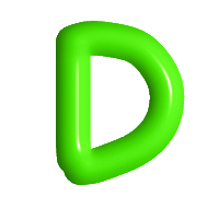 Alphabet D Sticker