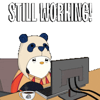 Tired Work Day Sticker by Pudgy Penguins
