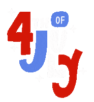 Typography Usa Sticker