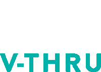 V-Thru vthru v-thru Sticker