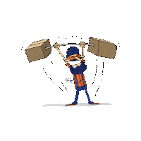 Drukomat happy lifting packaging boxes Sticker